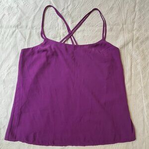 NEW BANANA REPUBLIC Womens 12 Purple Plum Fully Lined CAMISOLE ,Spaghetti Straps